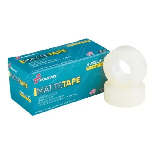 DESKTOP TRANSPARENT TAPE PRE-PACKS MATTE FINISH 6 ROLLS